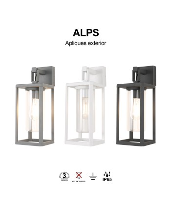 ALPS * APLIQUE 1L E27 IP65 GRIS OSCURO